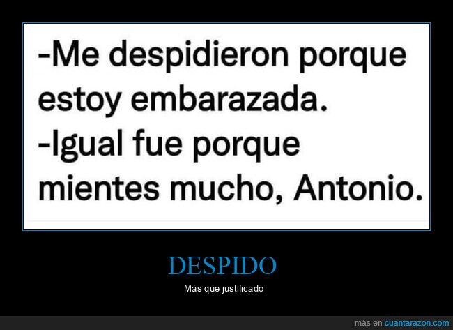 despido,embarazada,mentir