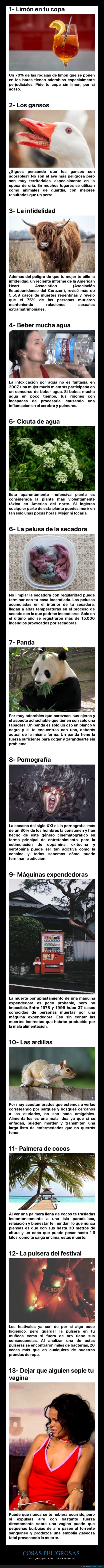 cosas peligrosas,inofensivas