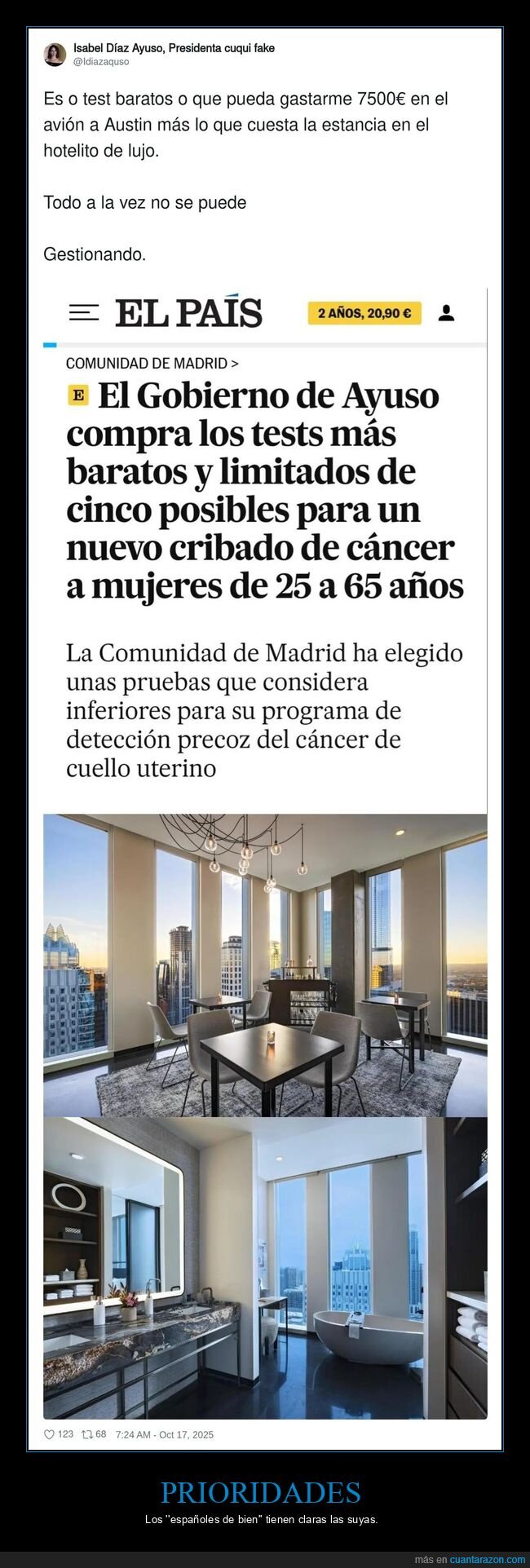 ayuso,cribados,viaje