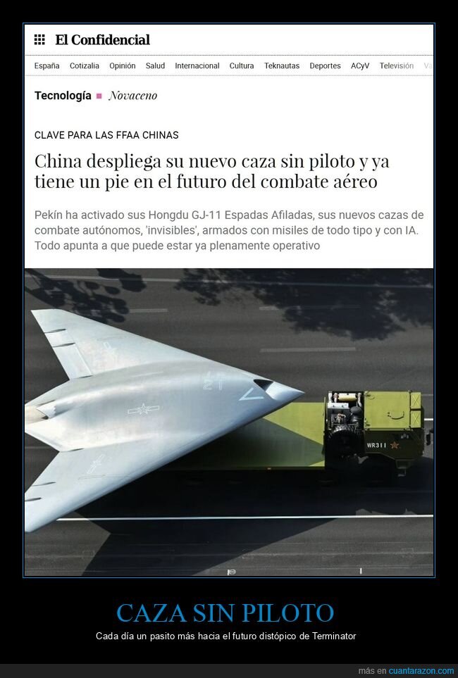 china,caza,sin piloto