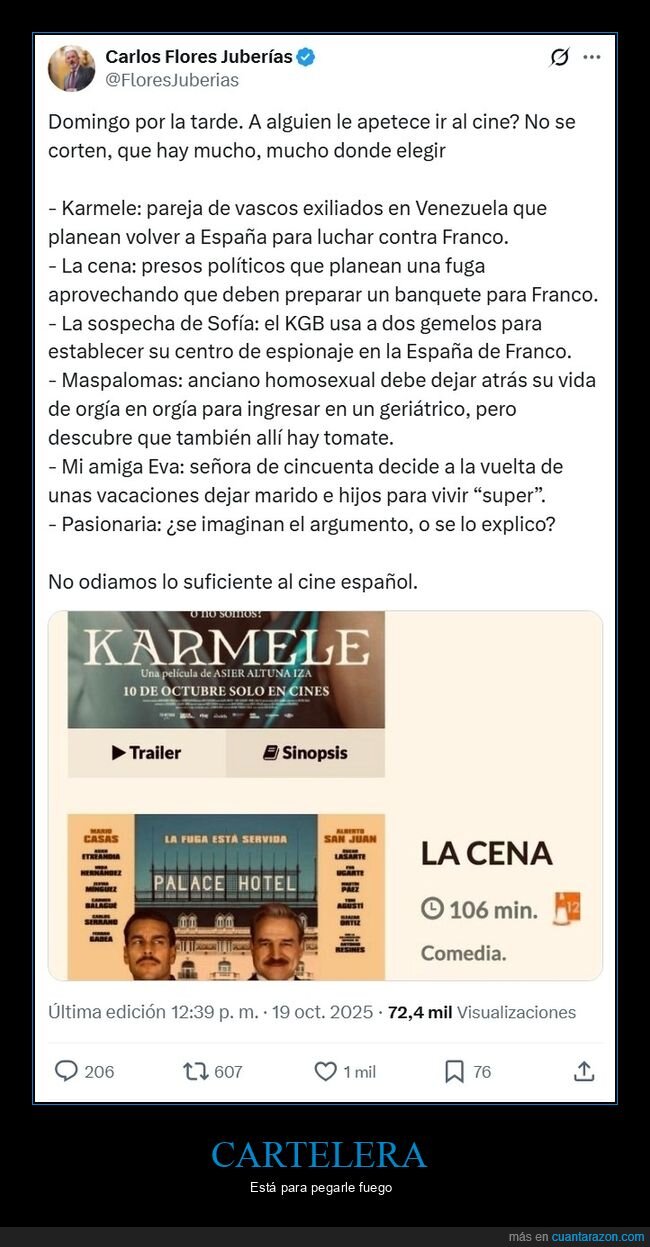 cartelera,cine español,películas