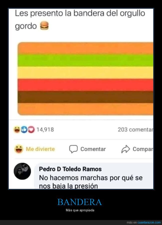 bandera,hamburguesa,orgullo gordo