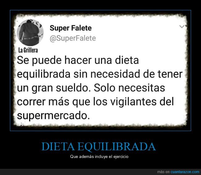 dieta equilibrada,sueldo,correr,supermercado