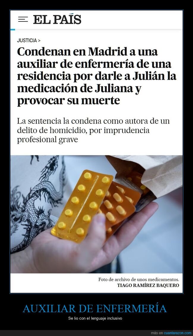 auxiliar de enfermería,medicación