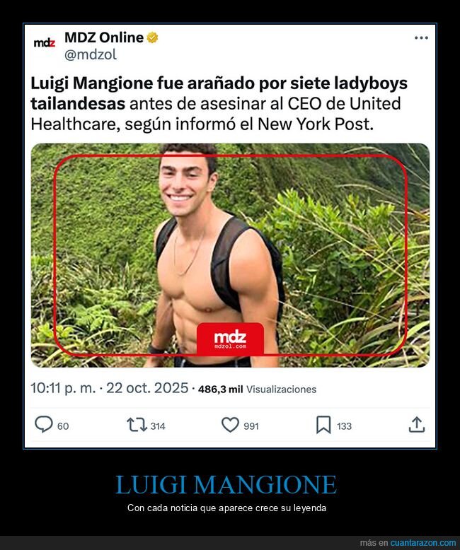arañado,ladyboys,luigi mangione,wtf