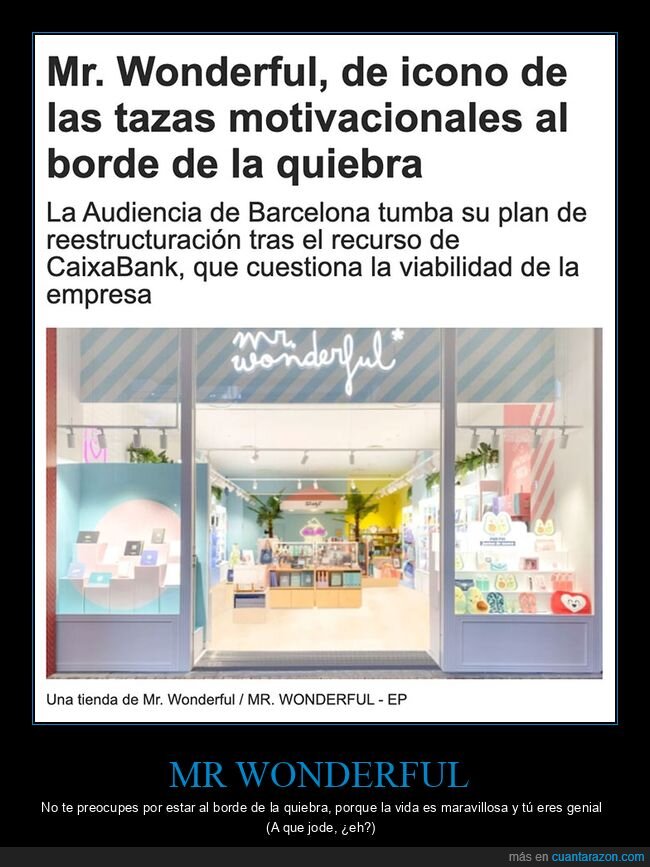 mr wonderful,quiebra