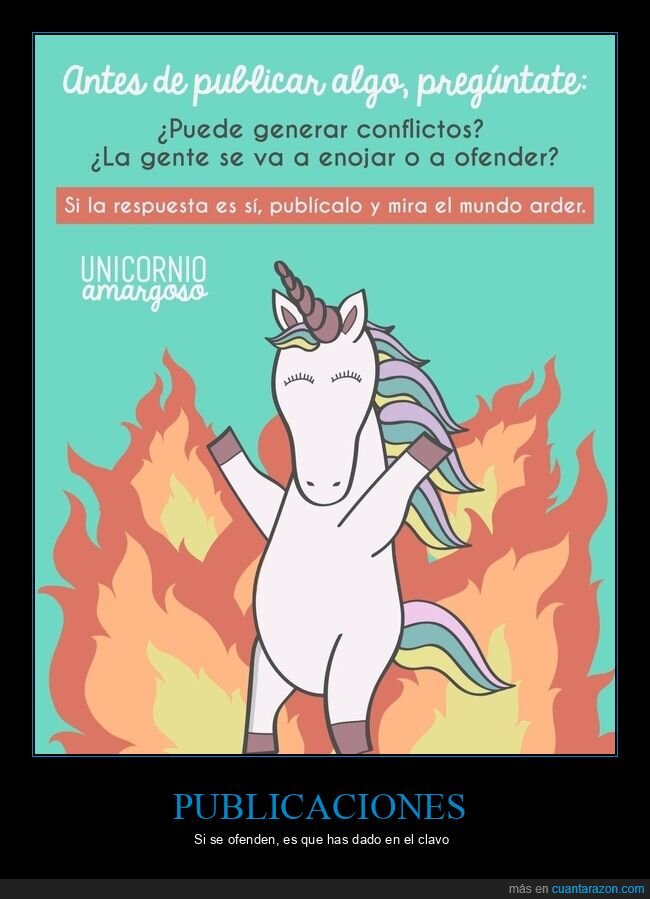 publicar,conflictos,ofenderse