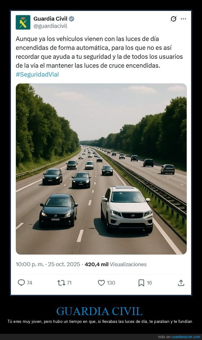 coches,luces,guardia civil