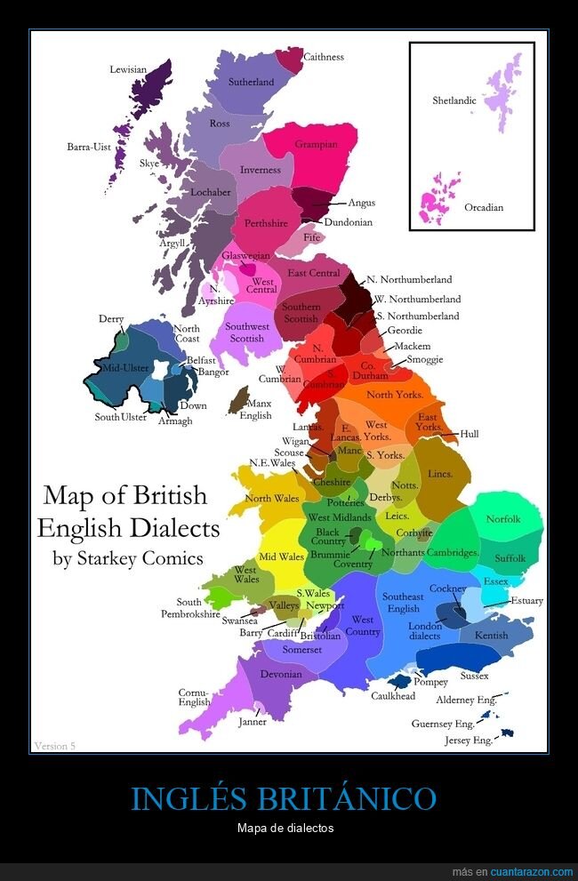 inglés británico,mapas,dialectos