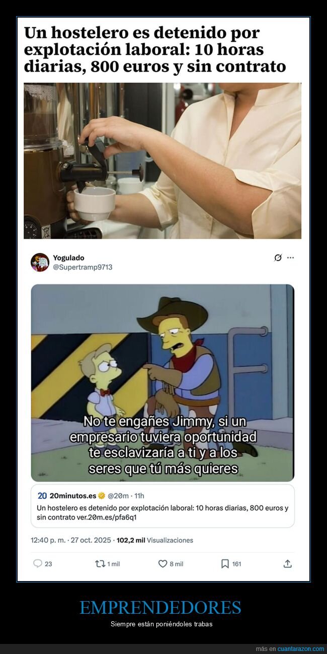 detenido,explotación laboral,hostelero