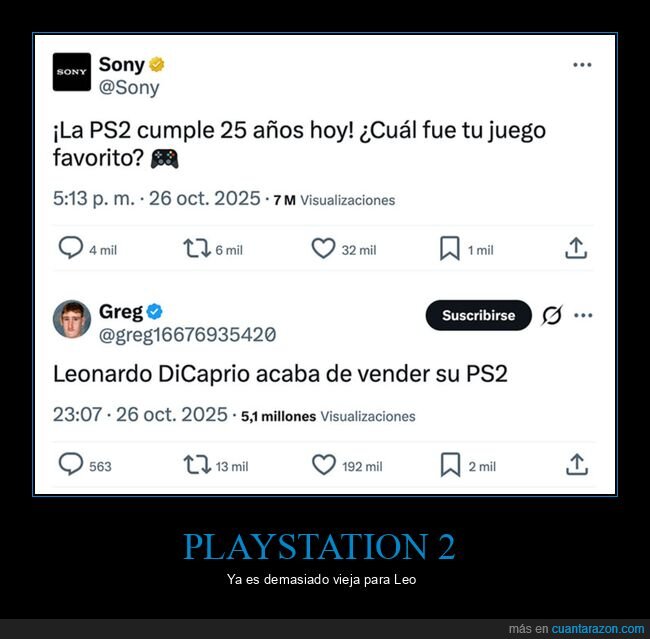 25 años,leonardo dicaprio,playstation 2