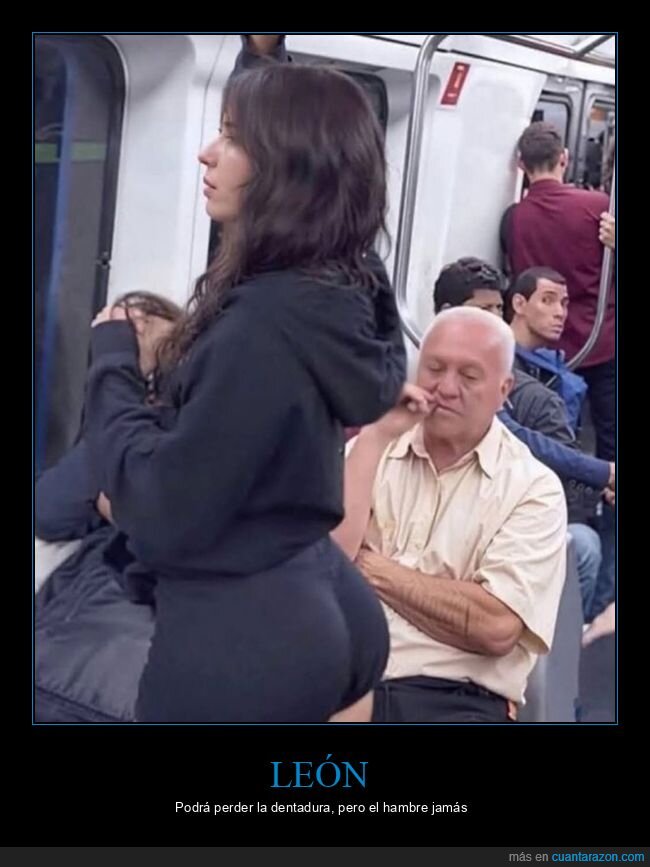 abuelo,chica,metro,mirando