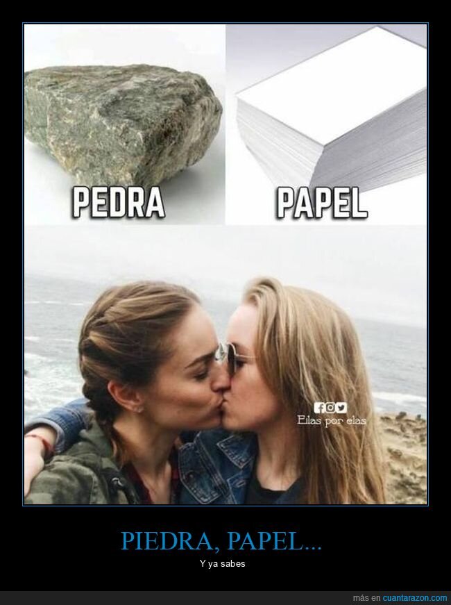 lesbianas,piedra papel tijera