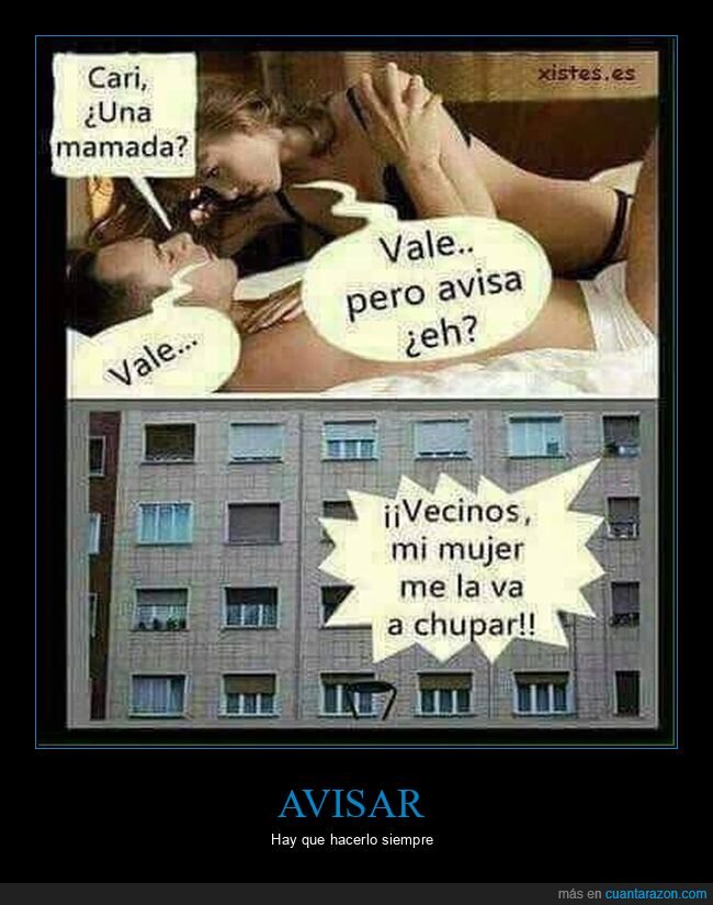 avisar,pareja,vecinos