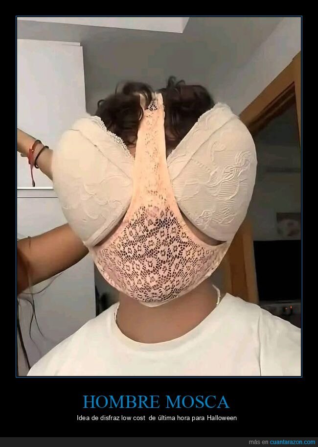 hombre mosca,sujetador,bragas,halloween,disfraz