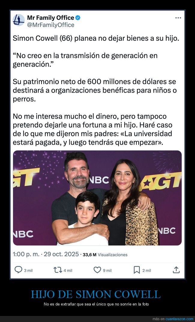 simon cowell,herencia,hijo