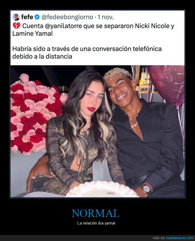 lamine yamal,nicki nicole,ruptura
