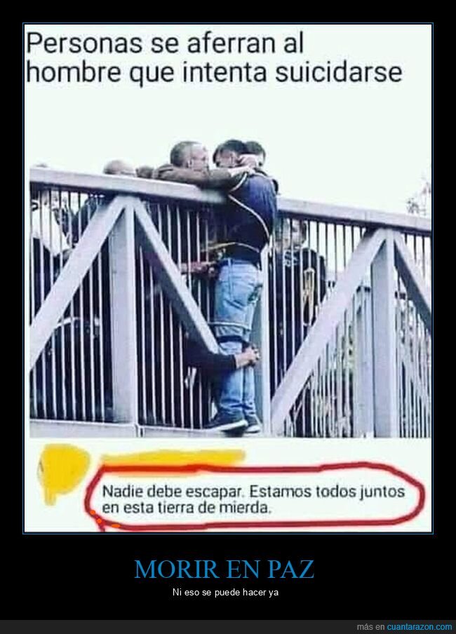 aferrarse,escapar,puente