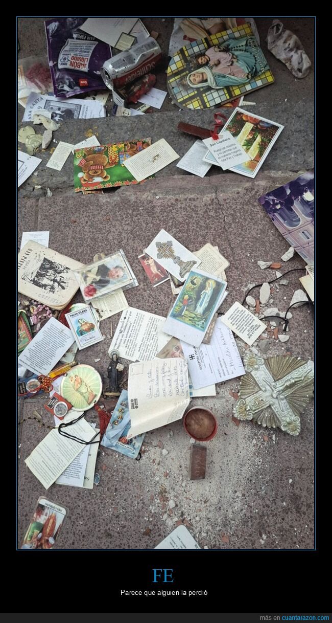 basura,estampitas,santos