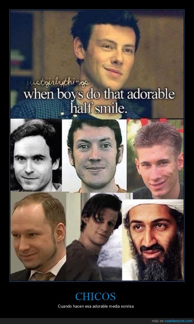 cosas de chicas,media sonrisa,sonrisas