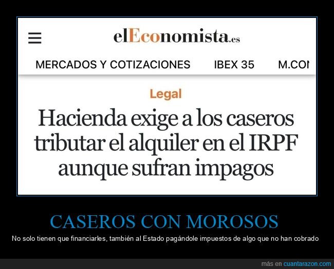 hacienda,caseros,alquiler,irpf,impagos