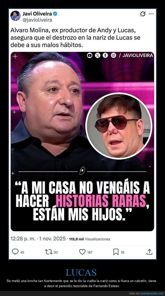 andy y lucas,nariz,productor