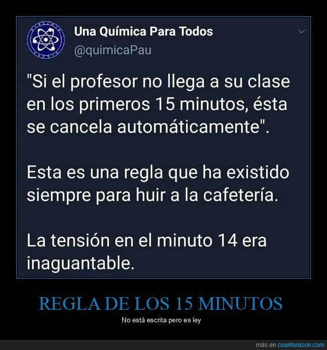 15 minutos,regla,clase