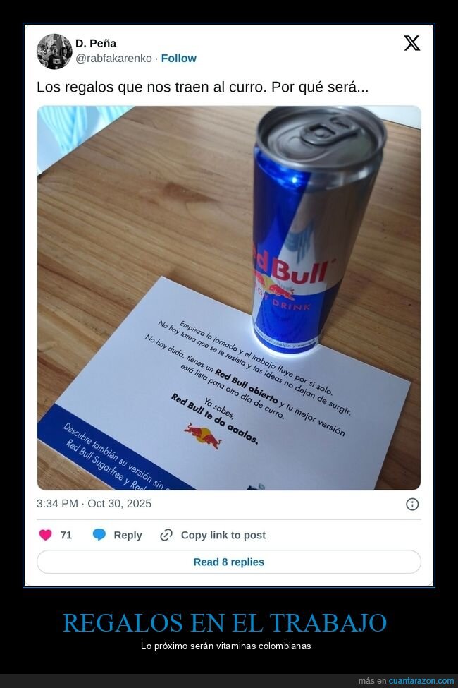 trabajo,regalo,red bull