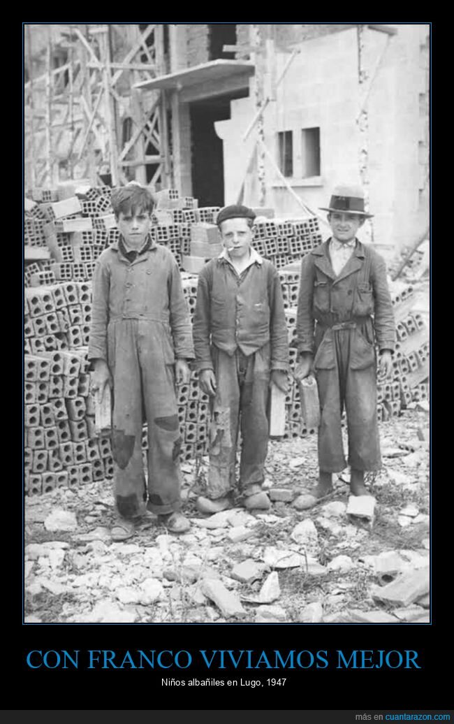 franco,niños,albañiles