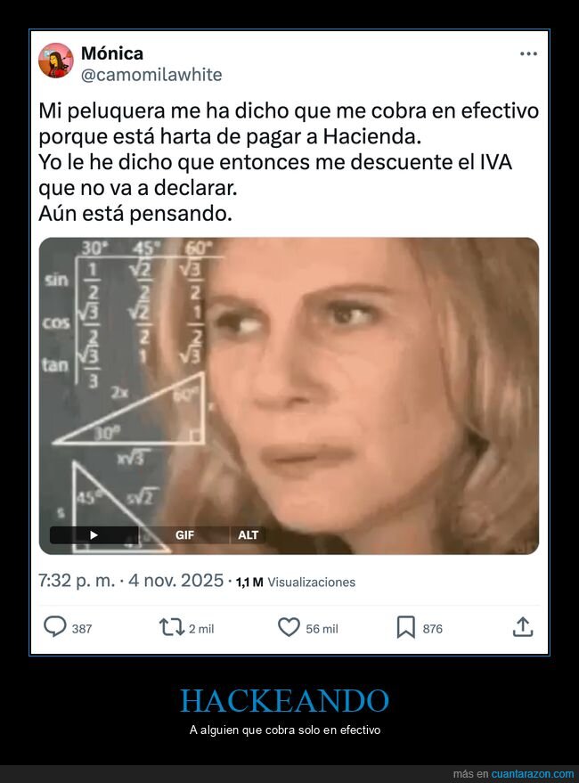 peluquera,cobrar,efectivo