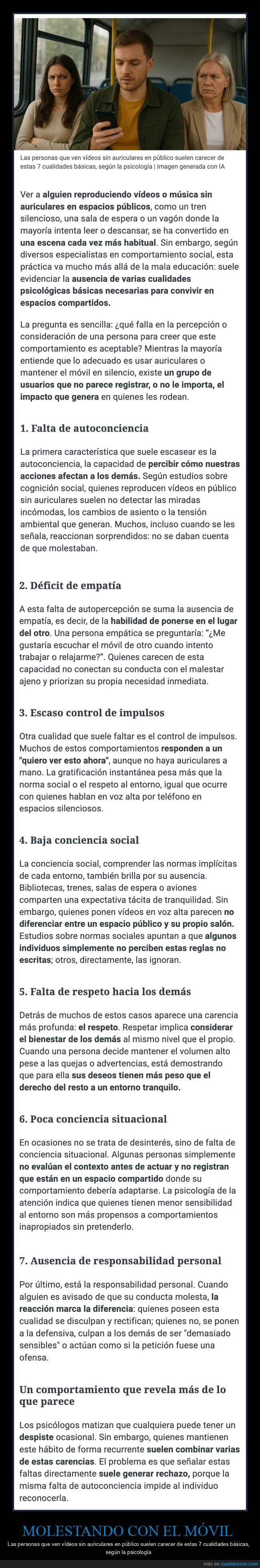 móvil,auriculares,carecer,cualidades básicas,psicología