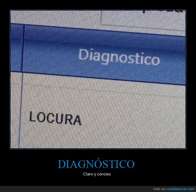diagn&oacute;stico,locura