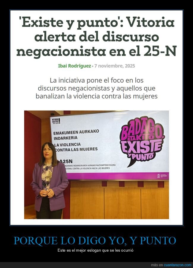 existe y punto,eslogan