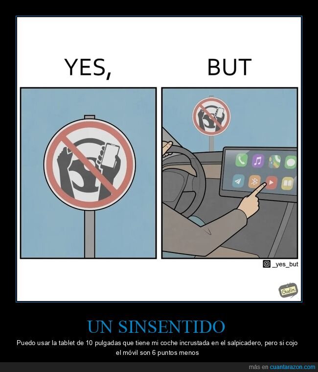 sí pero,móvil,tablet,coche