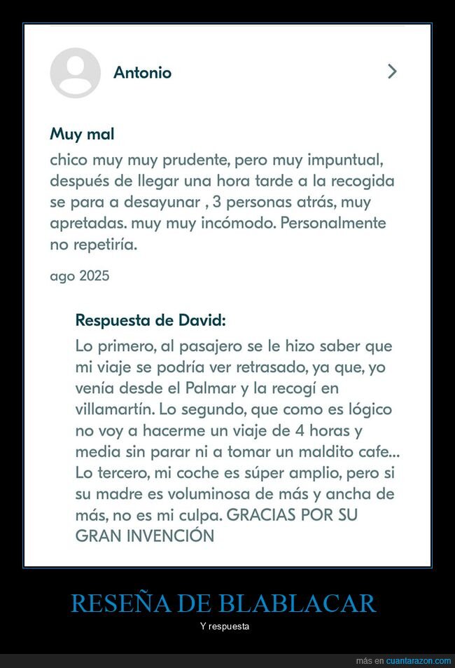 blablacar,gorda,madre,reseña