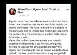 Enlace a Descontenta con su tatuaje