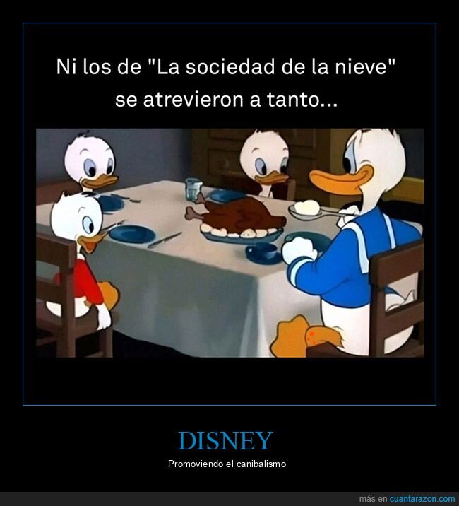 comida,la sociedad de la nieve,pato donald