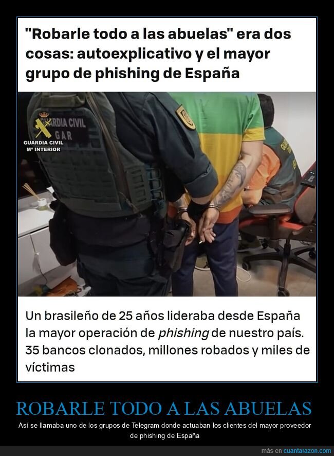 robarle todo a las abuelas,telegram,phishing