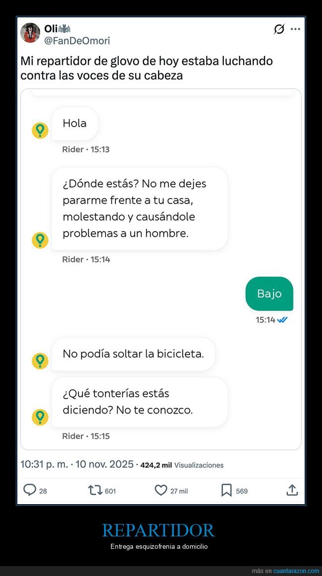 glovo,locura,repartidor