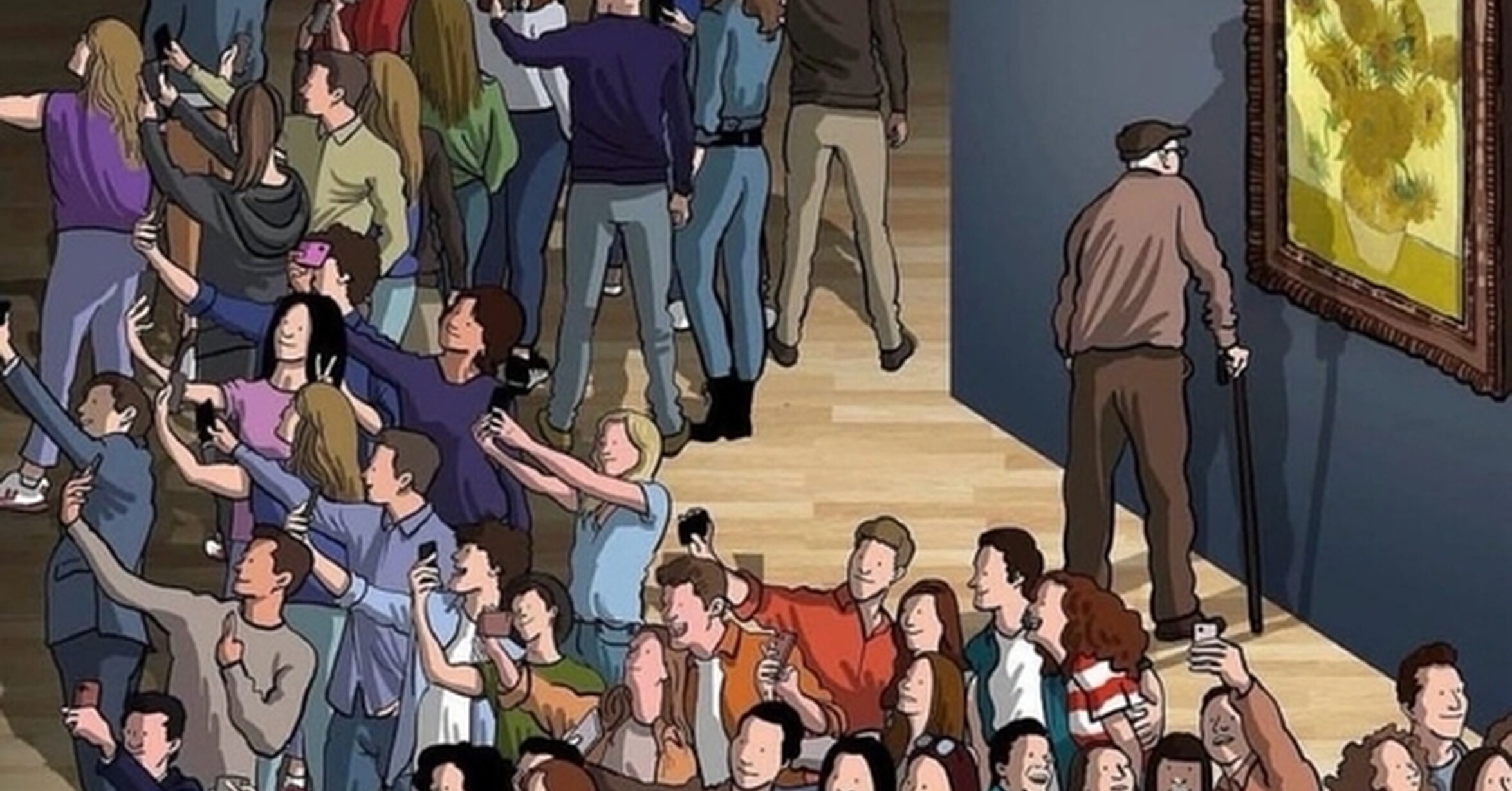 ¡Cuánta razón! / El abuelo les está fastidiando la foto a todos