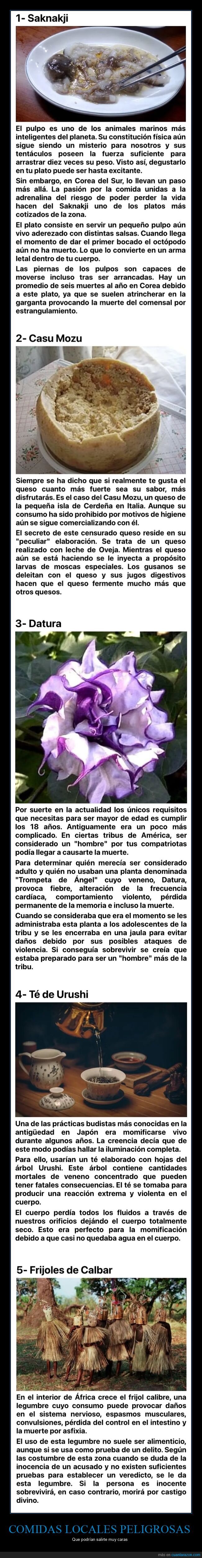 comidas locales,peligrosas