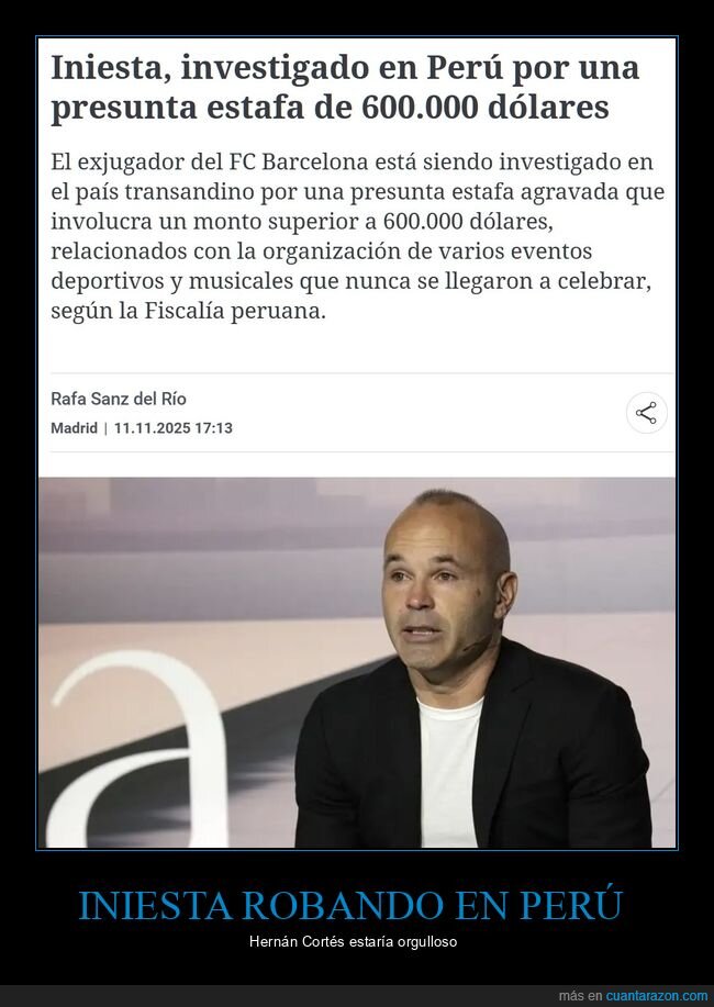 iniesta,estafa,perú