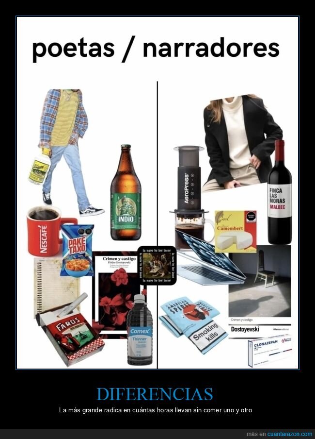 poestas,narradores,diferencias