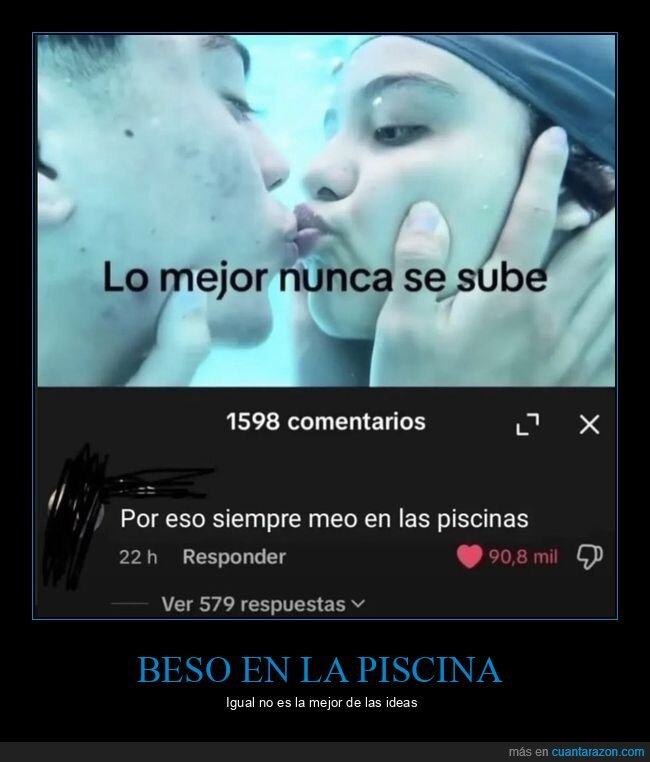 beso,comentarios,mear,pareja,piscinas