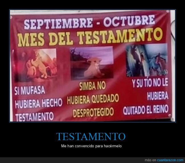 testamento,el rey león