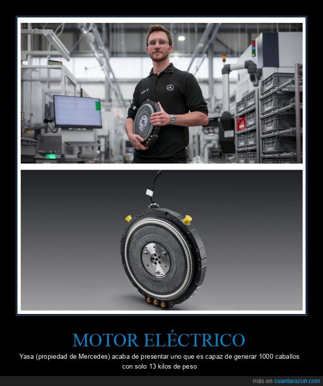 motor eléctrico,yasa,potencia,peso