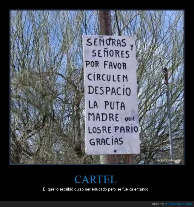 carteles,velocidad
