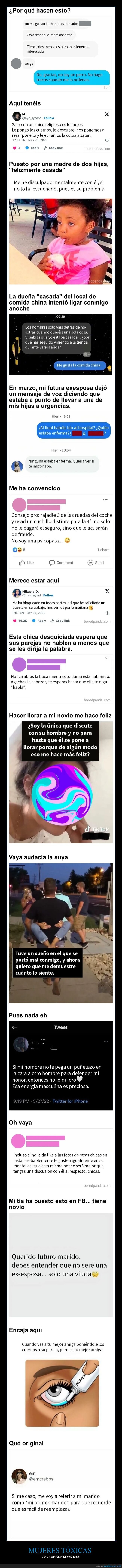 mujeres tóxicas,comportamientos delirantes