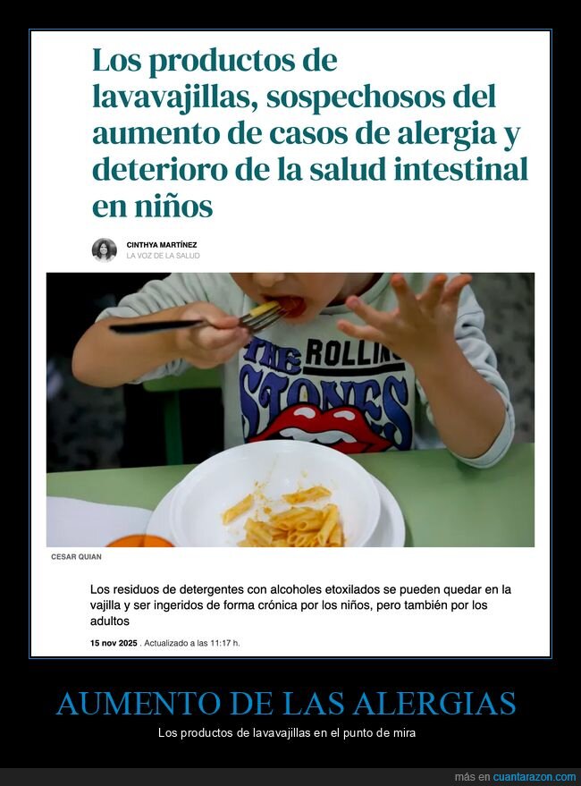 lavavajillas,alergias,niños