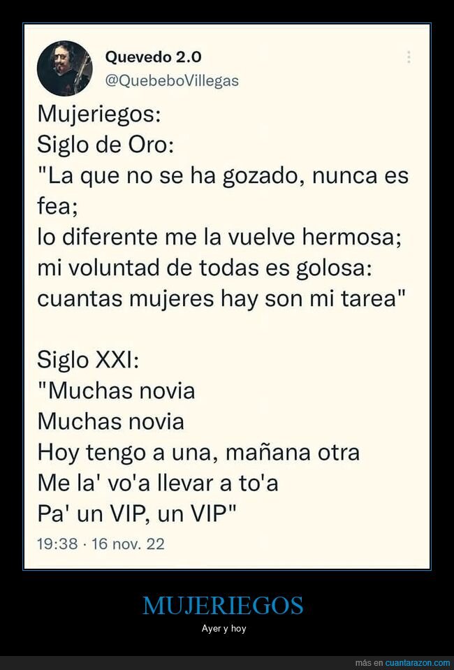 bad bunny,mujeriegos,quevedo,siglo de oro,siglo xxi
